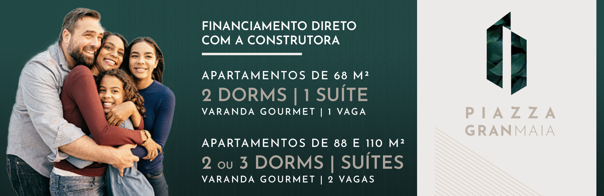 GRAN MAIA GIARDINO | STUDIOS DE 40 M² E APARTAMENTOS DE 57 M² | VARANDA GOURMET E 1 VAGA DE GARAGEM